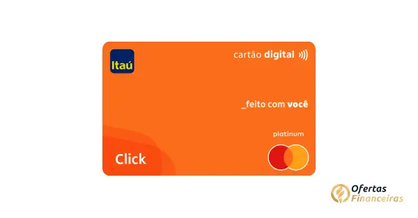 O Cartão de Crédito Itaú Click Visa Platinum oferece a vantagem de não possuir anuidade